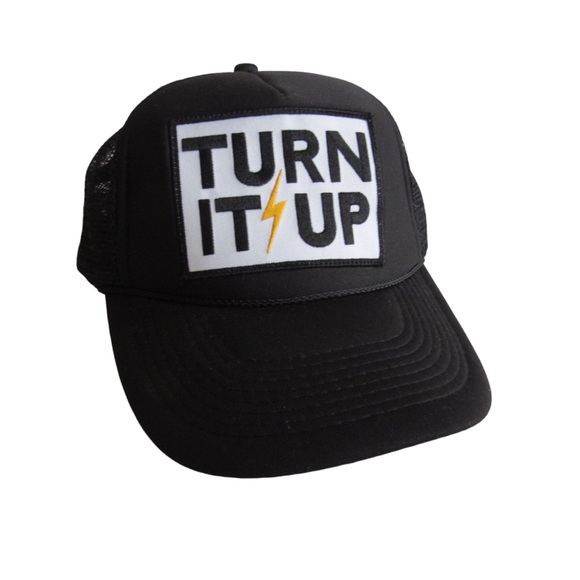 Aviator Nation Other - Aviator Nation Turn It Up Trucker Hat Bolt Black Mesh Adjustable Snapback Cap